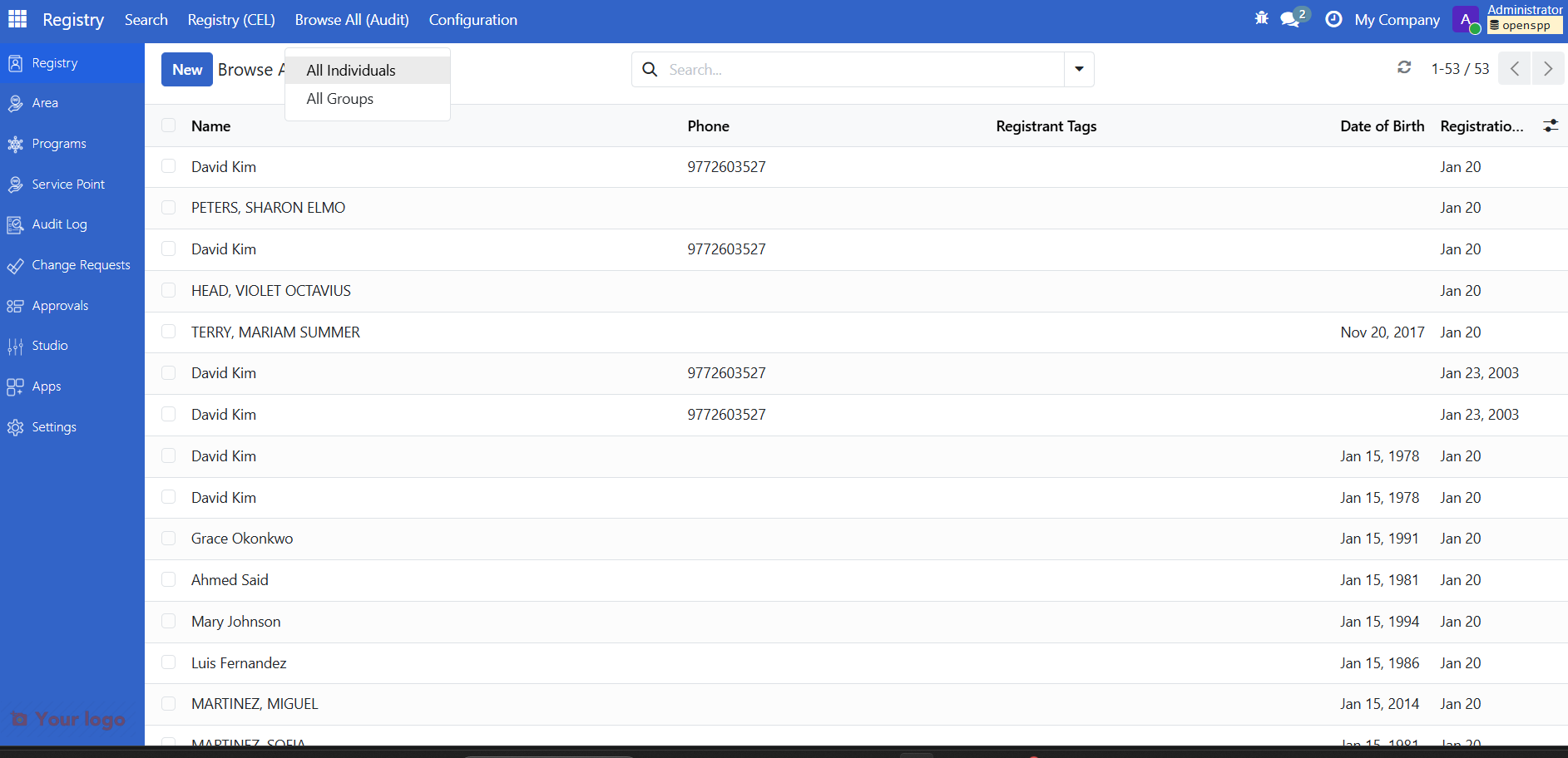 Navigate to Browse All