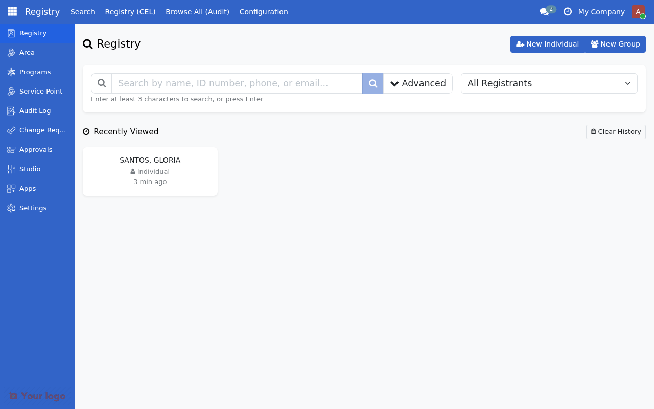 Registry Search Portal