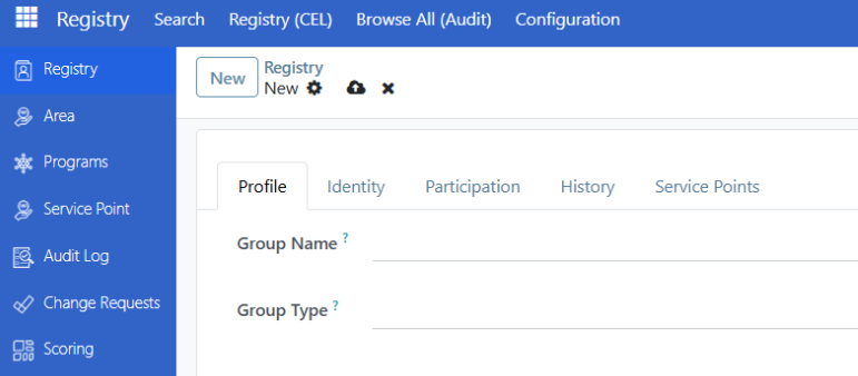 Group profile tab