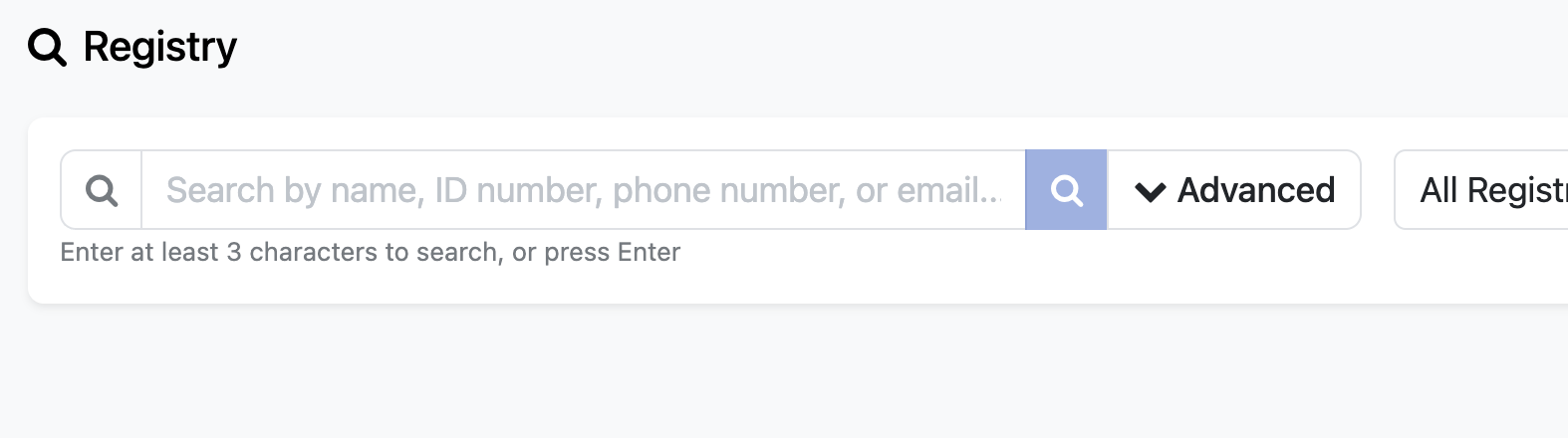 Screenshot: Search bar highlighted