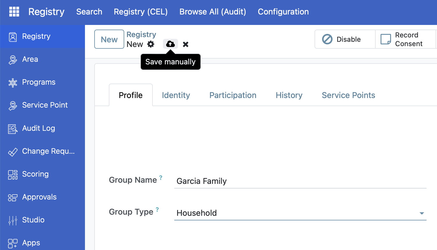 Screenshot: Save button highlighted