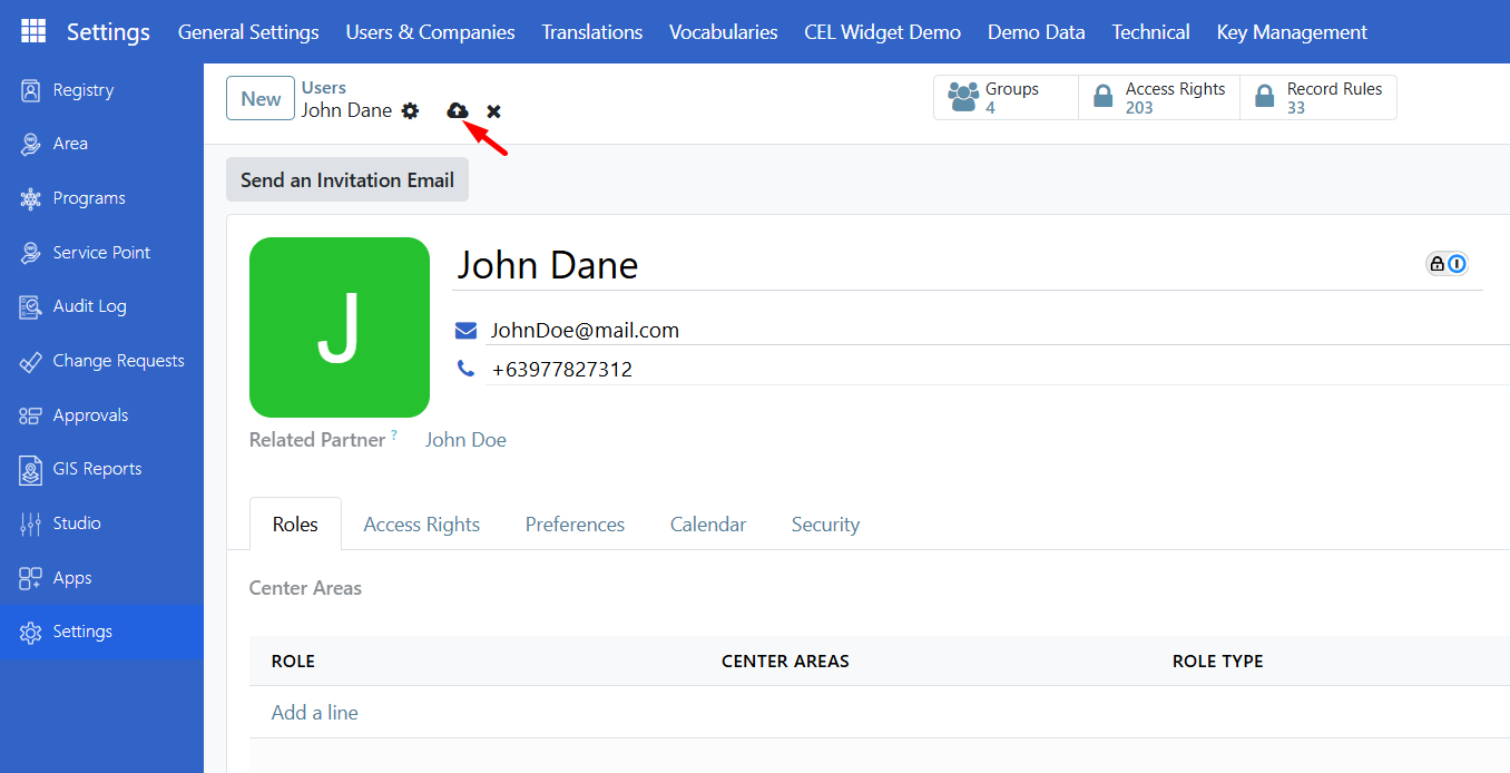 User form in Edit mode