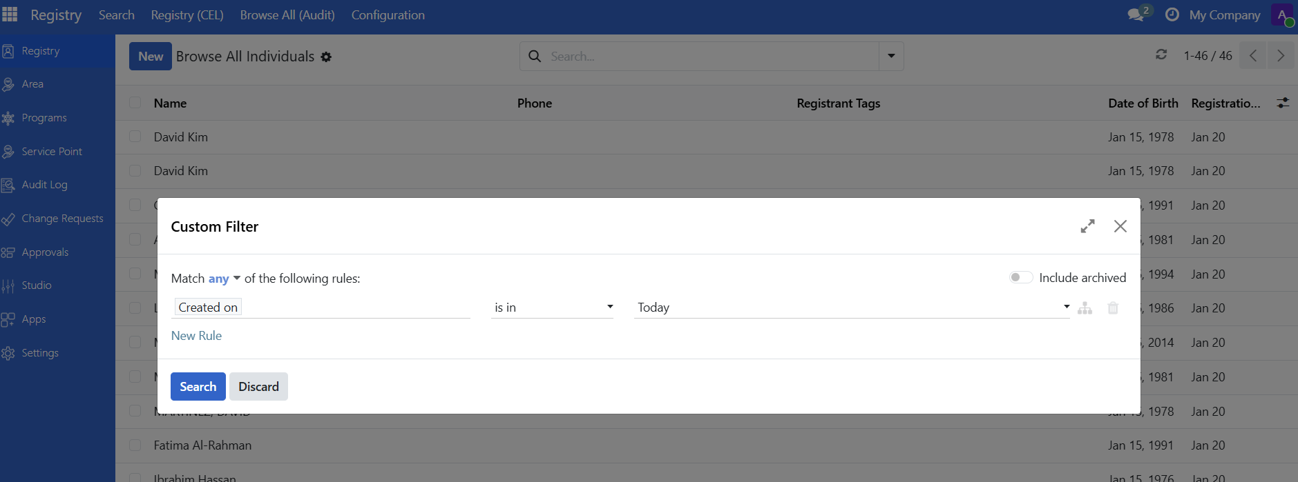 Verify imported records