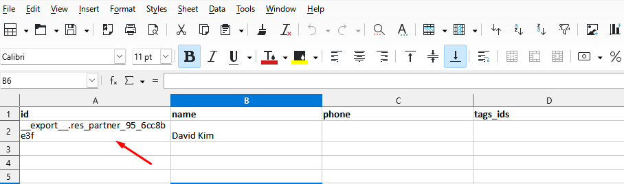 Export for update option