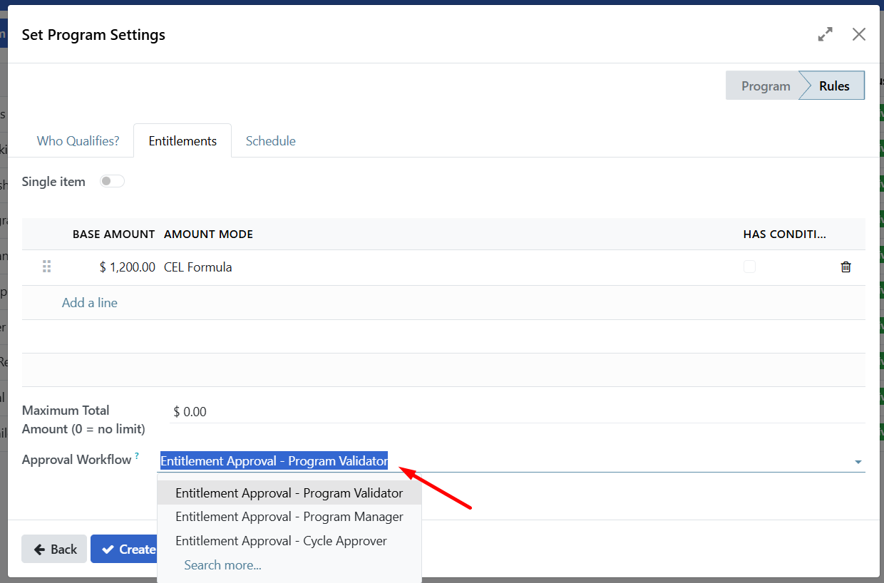 Select Cycle Approver role