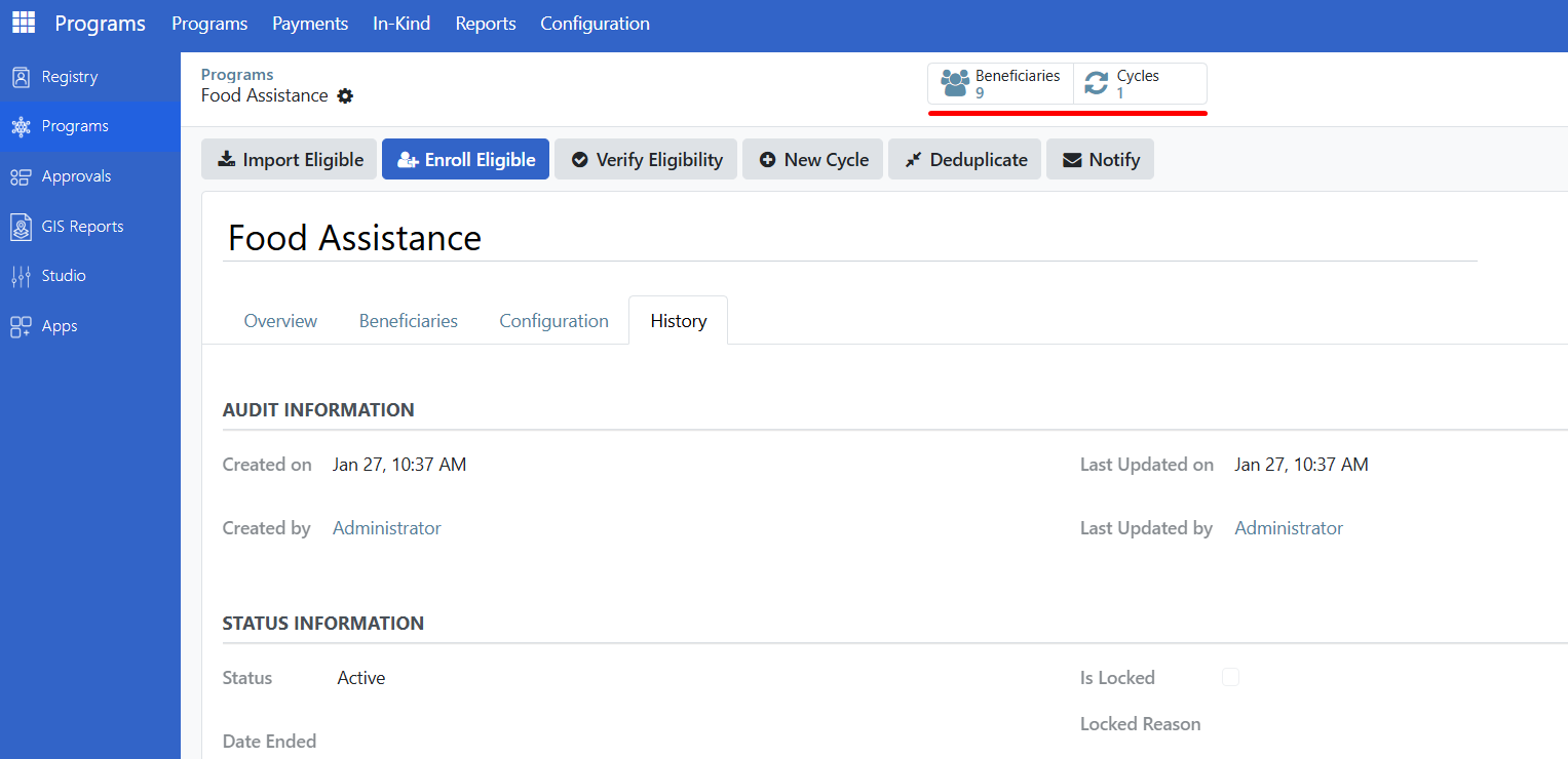 Program smart buttons