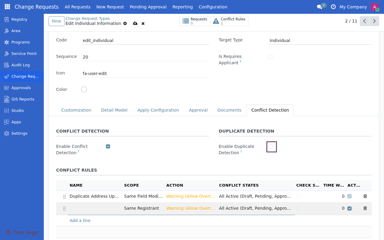 Enable Duplicate Detection checkbox