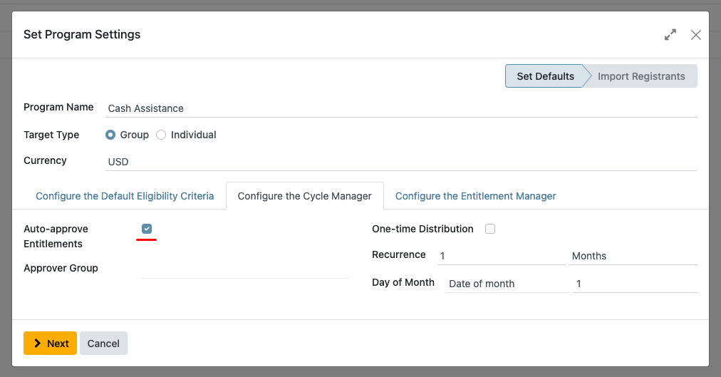 Approved cycle status showing successful cycle approval with updated state