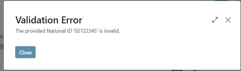 ID Type creation form with fields