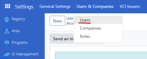 Access rights users tab