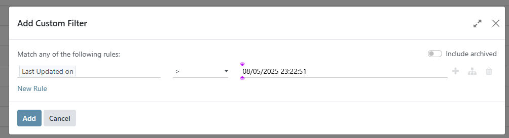 Change request last updated on