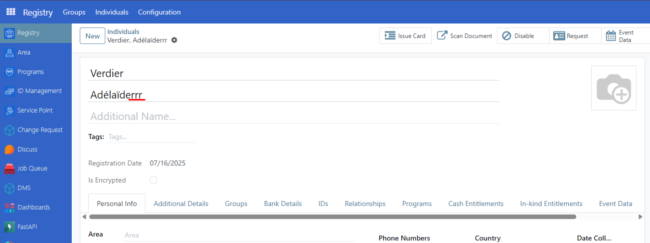 Change request review updated information