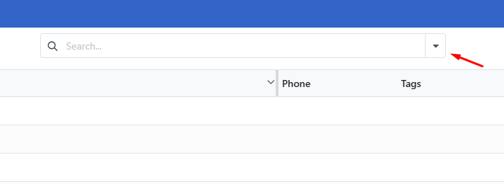 Change request search filter
