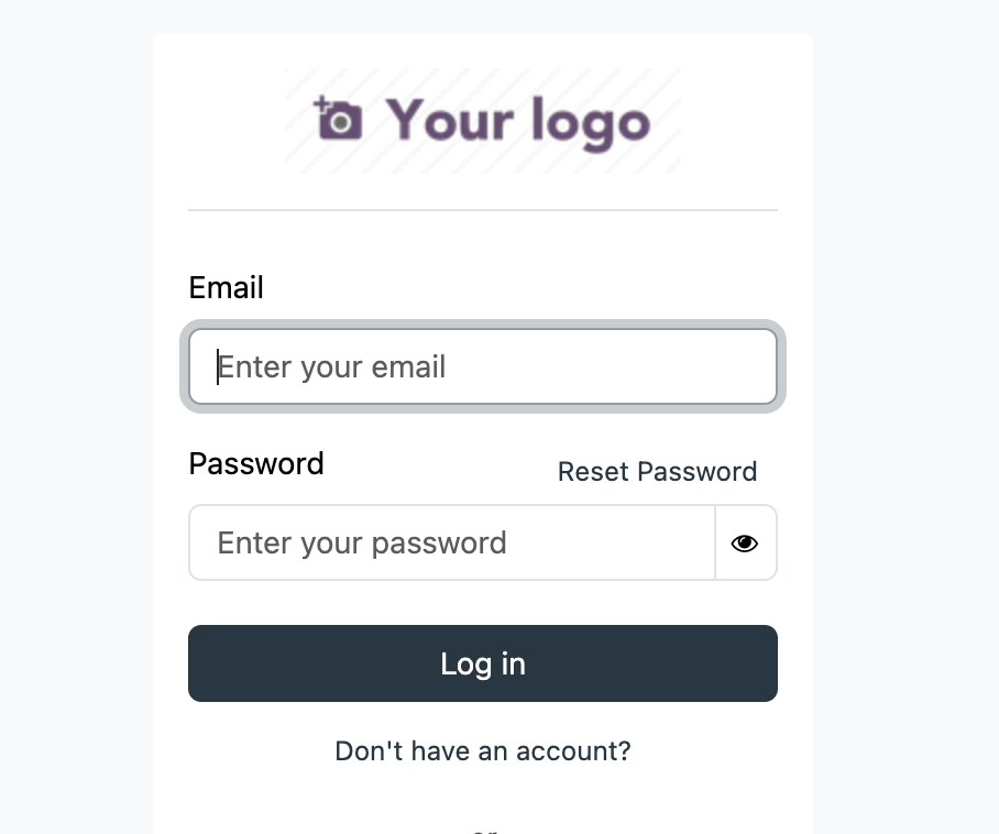 Screenshot: Dashboard after login