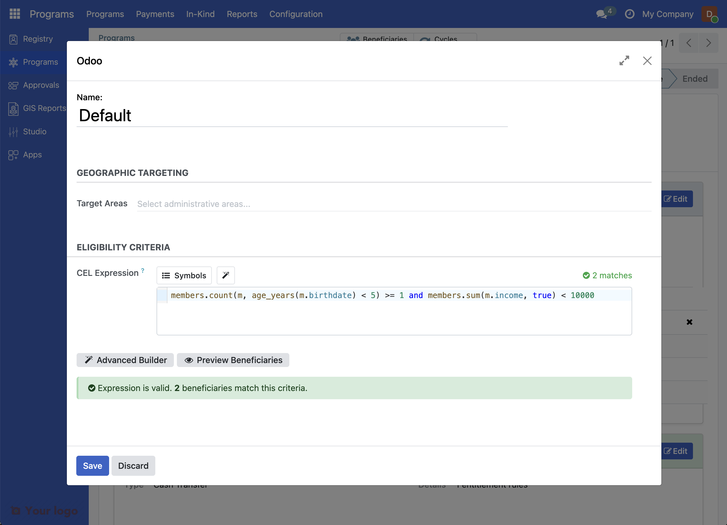 Screenshot: Popup for "Who Qualifies"