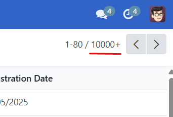 show actual record count
