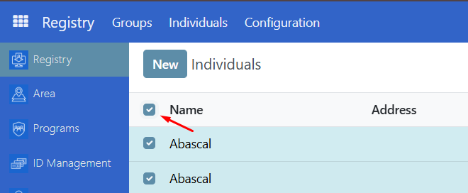 Export all registrants from current page