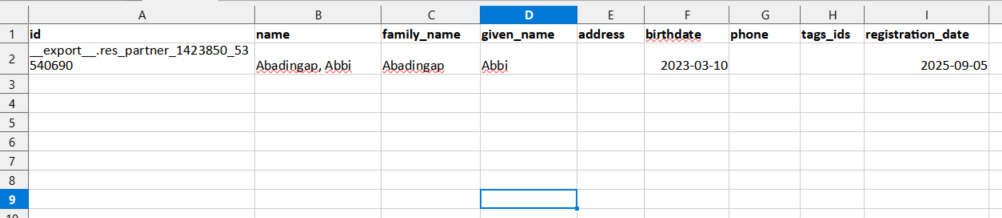 Import users excel with data