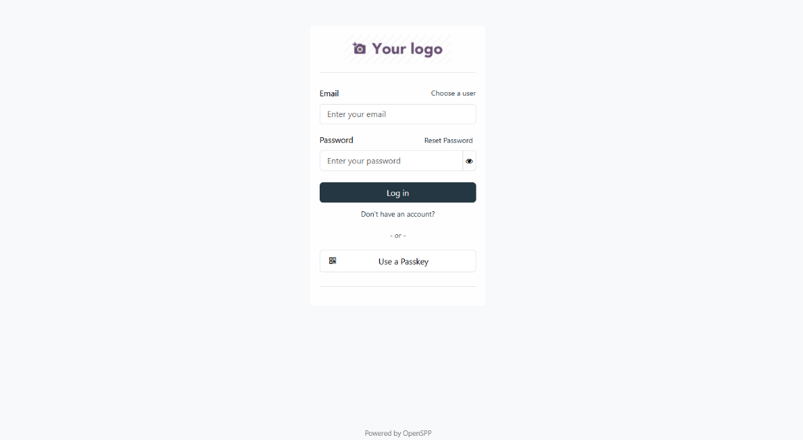 OpenSPP login page