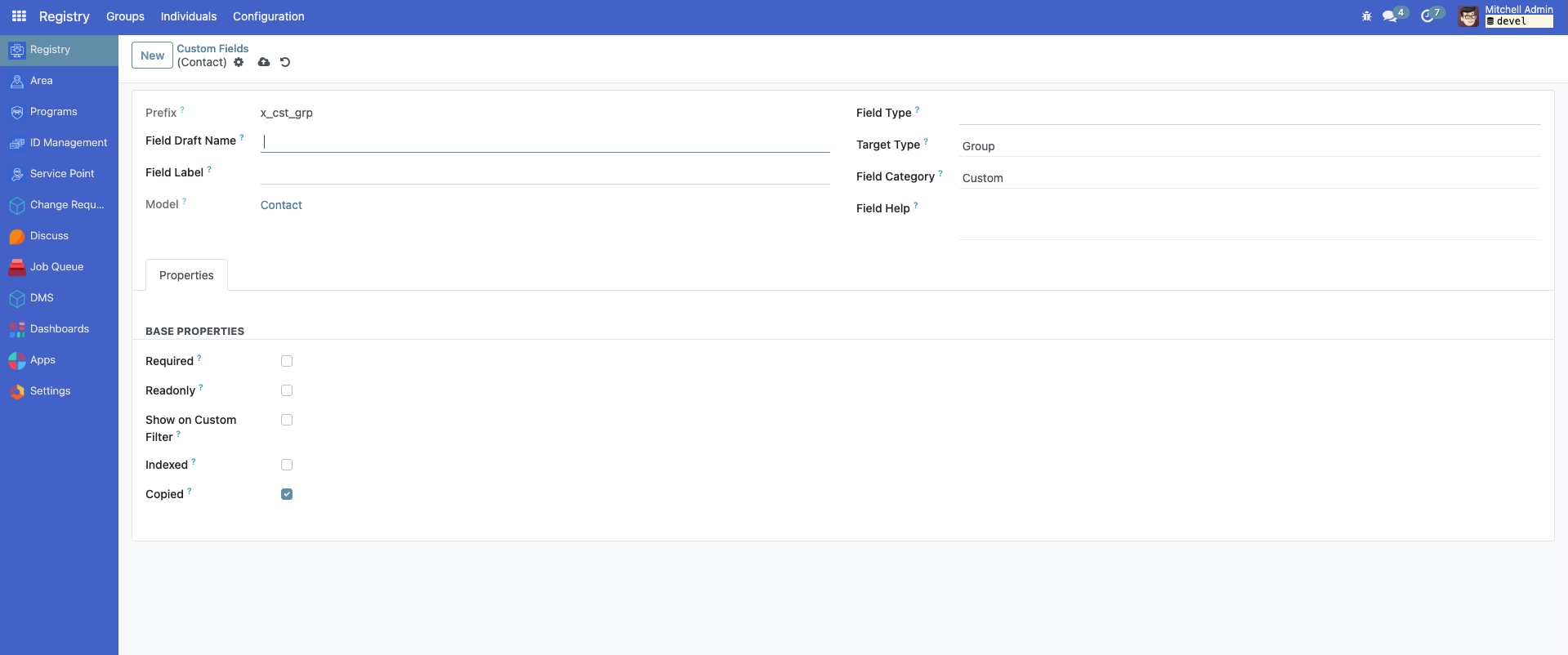 Step02a custom fields form view