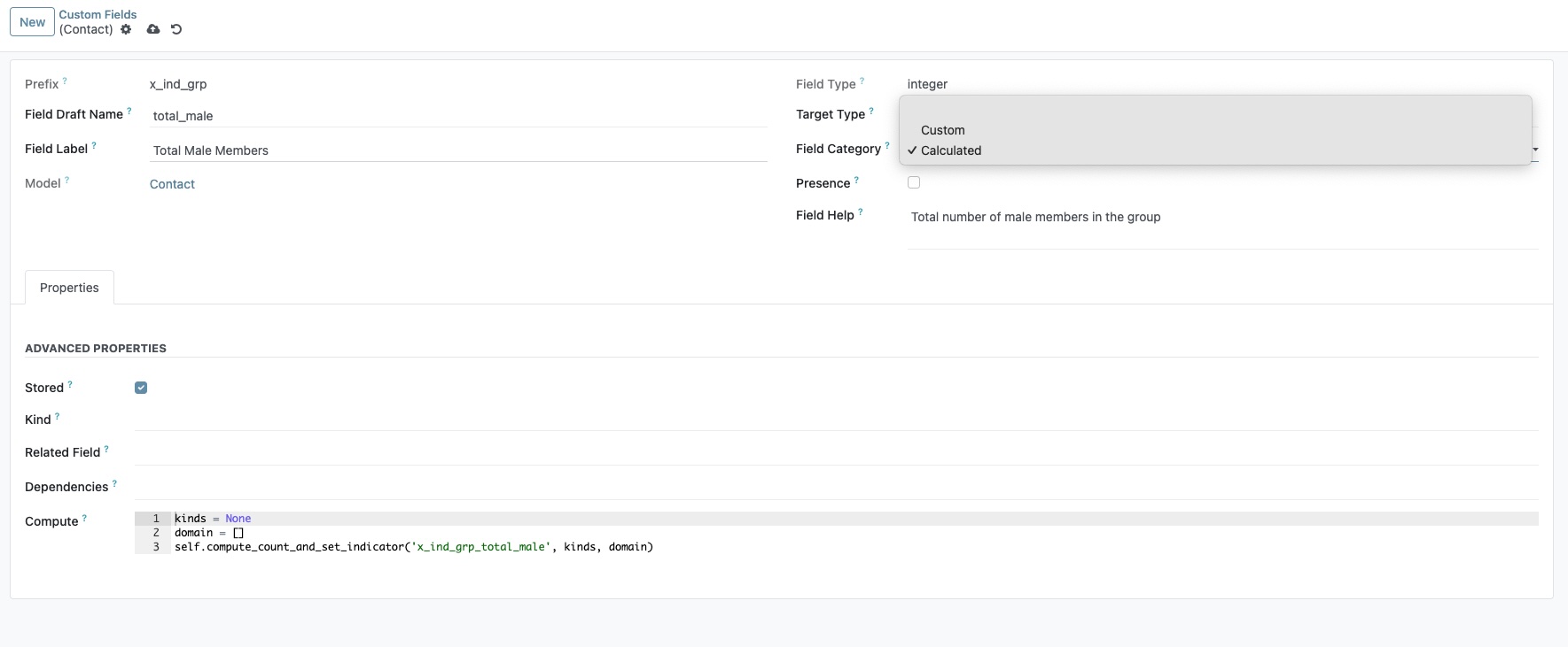 Step03 set type calculated