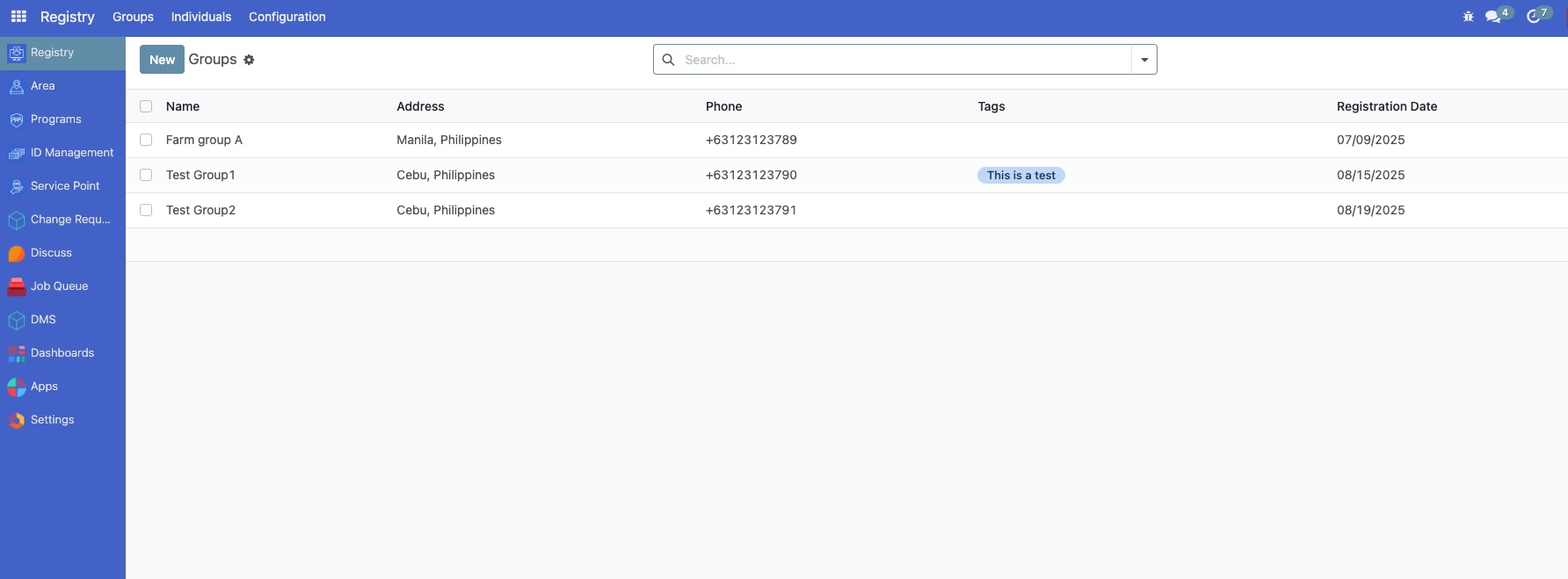Step05 open group list view