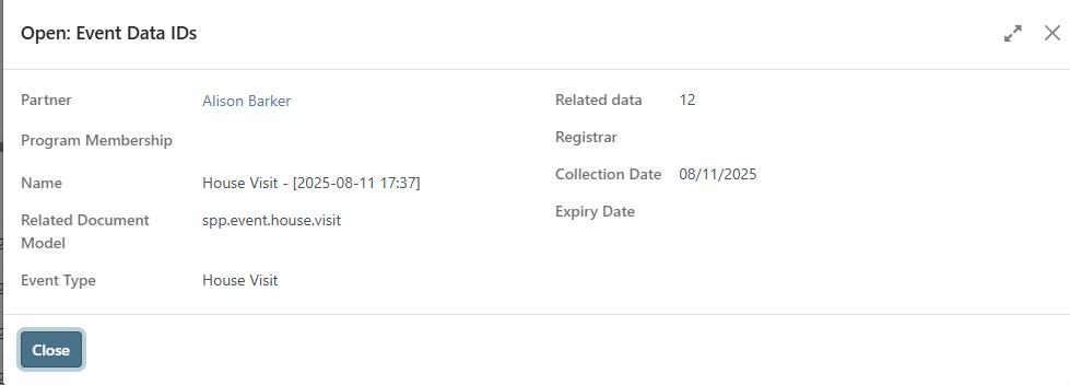 Using event data click event data name