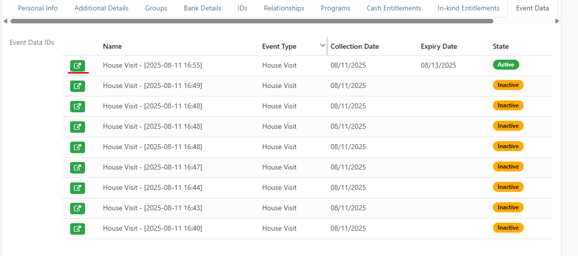 Using event data view data